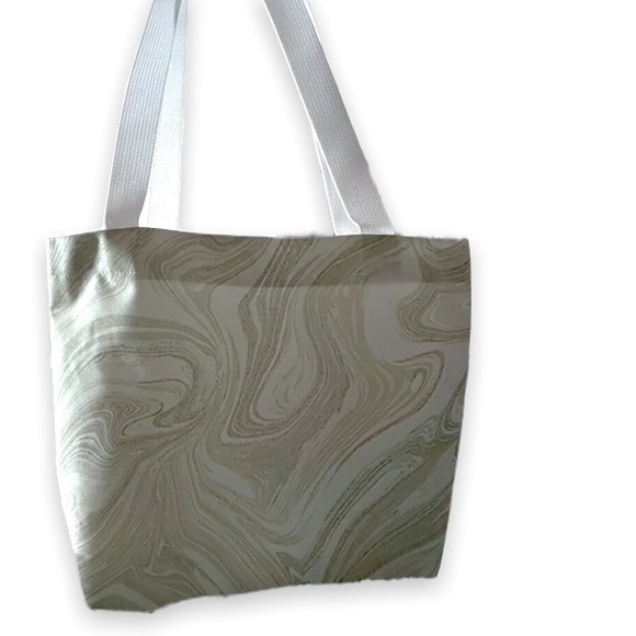 New Boho Swirl Polyester Allover Graphic Shoulder Double Handle Tote Bag - Picture 9 of 10
